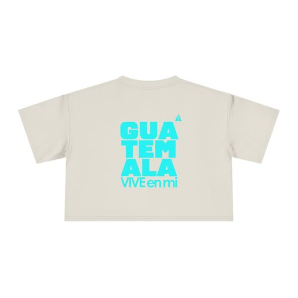 Chic Women's Crop Tee with Turquoise Geometric Design, Stylish Summer Top, Trendy Women's Tee, Casual Wear, Perfect for Festivals, Gifts