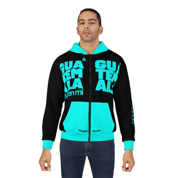 Unisex Zip Hoodie - Guatemala Style, Colorful AOP Design, Perfect Gift for Travelers, Casual Wear, Streetwear, Cultural Pride