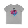 Retro V-Neck T-Shirt with 80's Neon Design, Fun Casual Wear, Perfect for Retro Parties, Birthdays, Gifts for Nostalgia Lovers