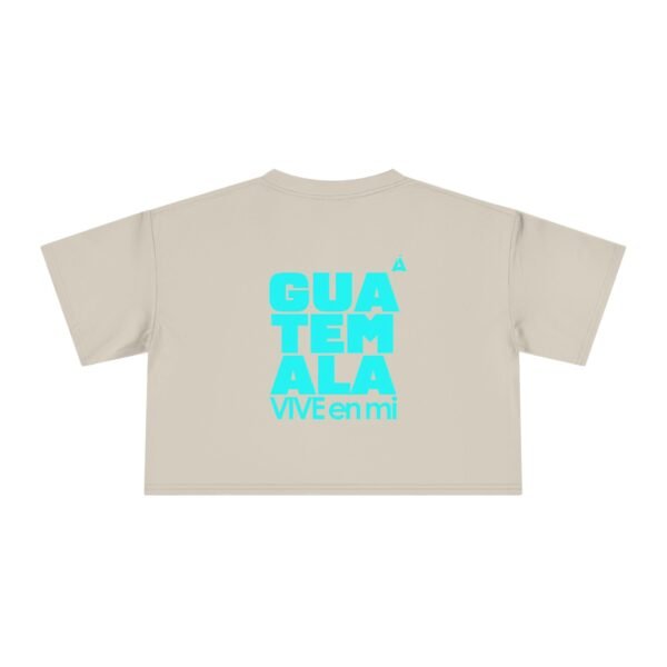 Chic Women's Crop Tee with Turquoise Geometric Design, Stylish Summer Top, Trendy Women's Tee, Casual Wear, Perfect for Festivals, Gifts