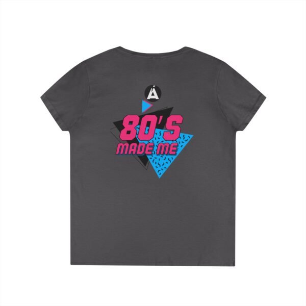 Retro V-Neck T-Shirt with 80's Neon Design, Fun Casual Wear, Perfect for Retro Parties, Birthdays, Gifts for Nostalgia Lovers