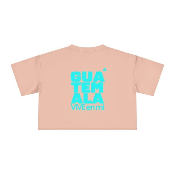 Chic Women's Crop Tee with Turquoise Geometric Design, Stylish Summer Top, Trendy Women's Tee, Casual Wear, Perfect for Festivals, Gifts