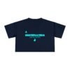 Chic Women's Crop Tee with Turquoise Geometric Design, Stylish Summer Top, Trendy Women's Tee, Casual Wear, Perfect for Festivals, Gifts