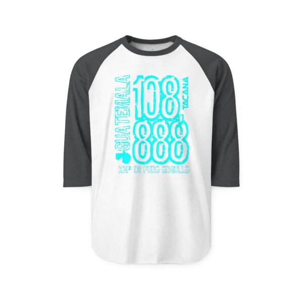 Una camisa unisex de manga tres cuartos inspirada en Guatemala, su estilo deportivo una excelente adición al guardarropa.
