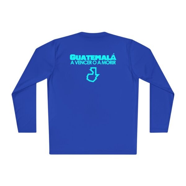 Camiseta unisex ligera manga larga espíritu guatemalteco perfecta para cualquier aficionado al fútbol.