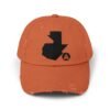 Gorra unisex desgastada y diseño de GUATE, perfecta para aventuras al aire libre.