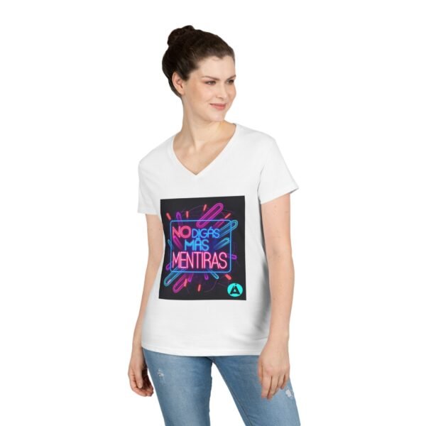 Retro V-Neck T-Shirt with 80's Neon Design, Fun Casual Wear, Perfect for Retro Parties, Birthdays, Gifts for Nostalgia Lovers