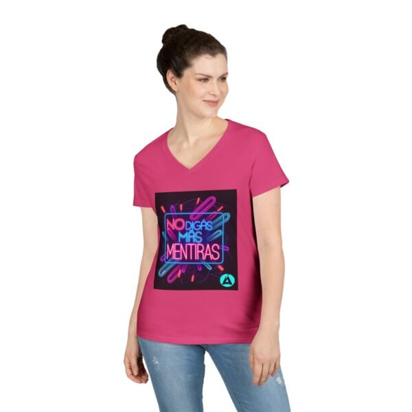 Retro V-Neck T-Shirt with 80's Neon Design, Fun Casual Wear, Perfect for Retro Parties, Birthdays, Gifts for Nostalgia Lovers
