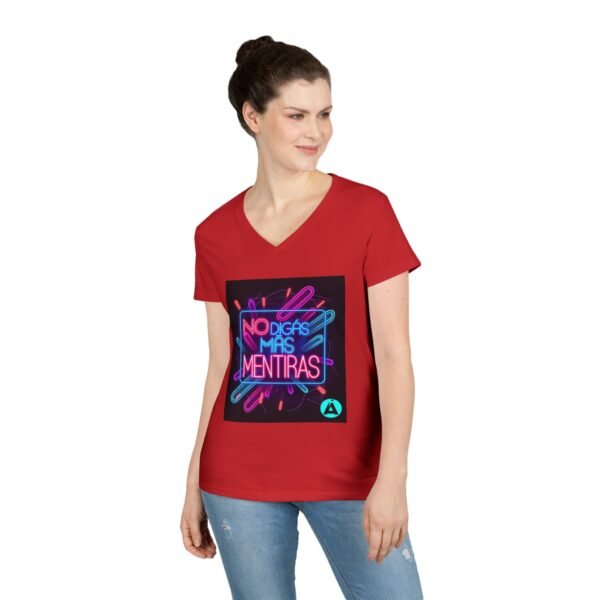 Retro V-Neck T-Shirt with 80's Neon Design, Fun Casual Wear, Perfect for Retro Parties, Birthdays, Gifts for Nostalgia Lovers
