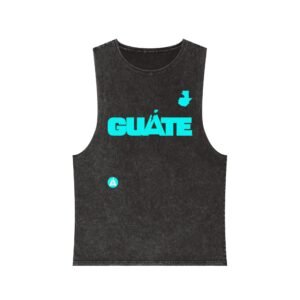 Camiseta unisex de GUATE con lavado a la piedra irradia, estilo relajado y natural, ideal para salidas informales.