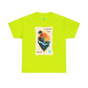 Vive un ambiente tropical con esta camiseta Sunset, unisex, perfecta para los amantes de la playa.