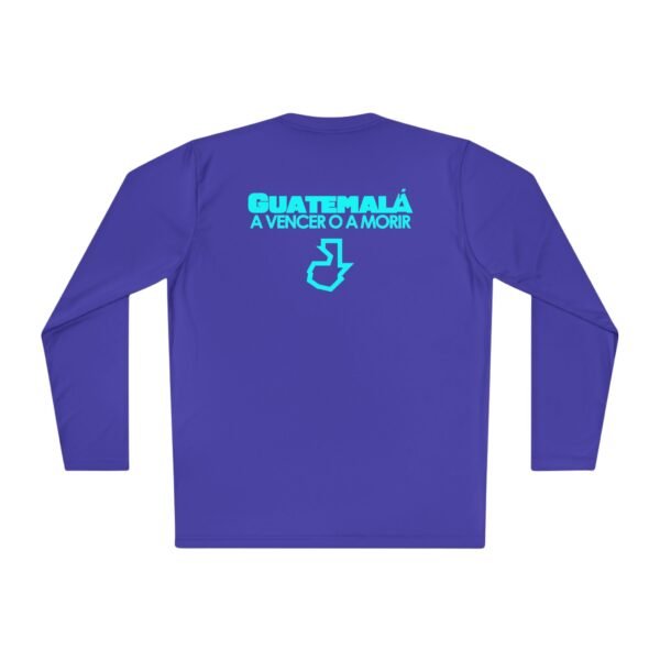 Camiseta unisex ligera manga larga espíritu guatemalteco perfecta para cualquier aficionado al fútbol.