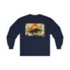 Camiseta de manga larga inspirada en La antigua Guatemala, unisex, ideal para quienes aman viajar y la aventura.