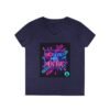 Retro V-Neck T-Shirt with 80's Neon Design, Fun Casual Wear, Perfect for Retro Parties, Birthdays, Gifts for Nostalgia Lovers