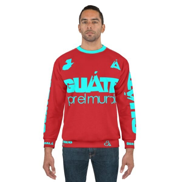 Colorful Guatemala Pride Unisex Sweatshirt, AOP, Cozy Apparel, Gift for Travelers, Celebrating Culture, Unisex Streetwear