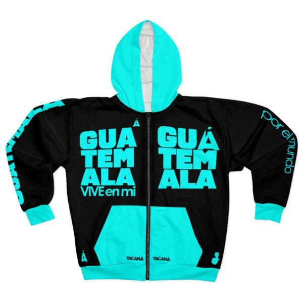 Unisex Zip Hoodie - Guatemala Style, Colorful AOP Design, Perfect Gift for Travelers, Casual Wear, Streetwear, Cultural Pride