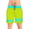 Turquoise Graphic Swim Shorts for Men | Stylish Beachwear, Summer Swim Trunks, Vacation Shorts, Pool Party Attire, Men's Swimwear