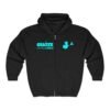 Sudadera deportiva unisex con capucha y cremallera completa con el espíritu futbolístico guatemalteco.