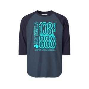 Una camisa unisex de manga tres cuartos inspirada en Guatemala, su estilo deportivo una excelente adición al guardarropa.
