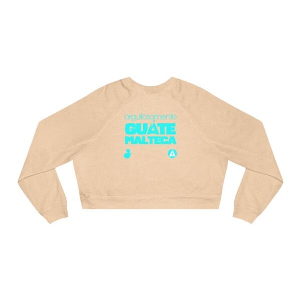 Chic Guatemala Map Cropped Fleece Pullover, Casual Top, Women's Hoodie, Gift for Her, Summer Style, Trendy Sweatshirt