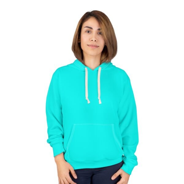 Vibrant Turquoise Unisex Pullover Hoodie, Cozy Everyday Wear, Perfect for Casual Outings, Gift for Friends, Comfortable Winter Layer