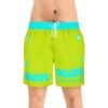 Turquoise Graphic Swim Shorts for Men | Stylish Beachwear, Summer Swim Trunks, Vacation Shorts, Pool Party Attire, Men's Swimwear