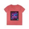 Retro V-Neck T-Shirt with 80's Neon Design, Fun Casual Wear, Perfect for Retro Parties, Birthdays, Gifts for Nostalgia Lovers