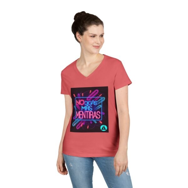Retro V-Neck T-Shirt with 80's Neon Design, Fun Casual Wear, Perfect for Retro Parties, Birthdays, Gifts for Nostalgia Lovers