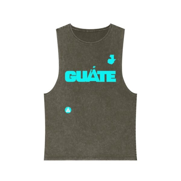 Camiseta unisex de GUATE con lavado a la piedra irradia, estilo relajado y natural, ideal para salidas informales.