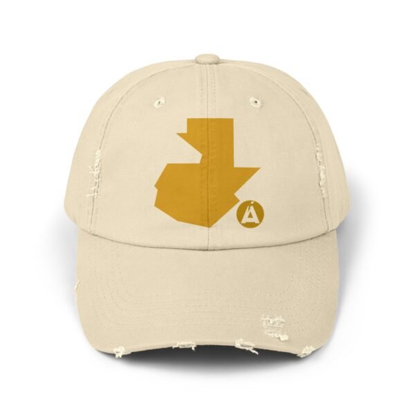 Gorra unisex desgastada y diseño de GUATE, perfecta para aventuras al aire libre.