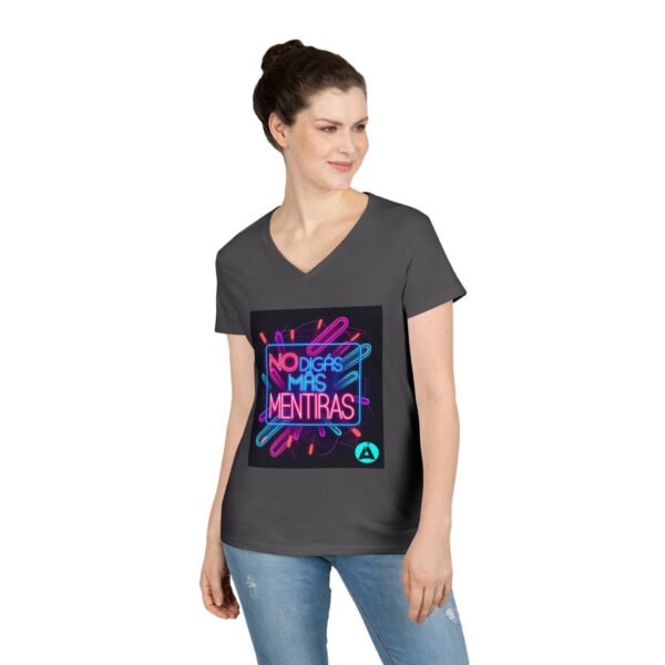 Retro V-Neck T-Shirt with 80's Neon Design, Fun Casual Wear, Perfect for Retro Parties, Birthdays, Gifts for Nostalgia Lovers