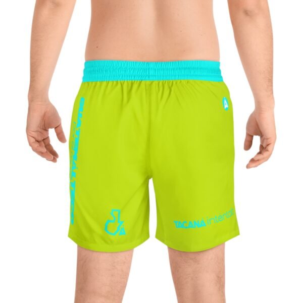 Turquoise Graphic Swim Shorts for Men | Stylish Beachwear, Summer Swim Trunks, Vacation Shorts, Pool Party Attire, Men's Swimwear