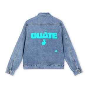Guate Men's Denim Jacket, Casual Wear, Streetwear, Travel Apparel, Perfect Gift for Him, Summer Fashion, Layering Essential
