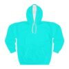Vibrant Turquoise Unisex Pullover Hoodie, Cozy Everyday Wear, Perfect for Casual Outings, Gift for Friends, Comfortable Winter Layer