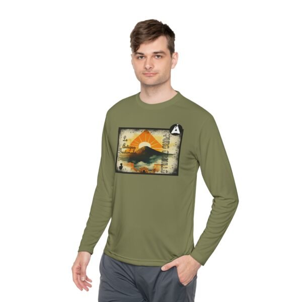 Camiseta de La Antigua Guatemala, manga lasrga, unisex, para viajeros, ropa de aventura única.