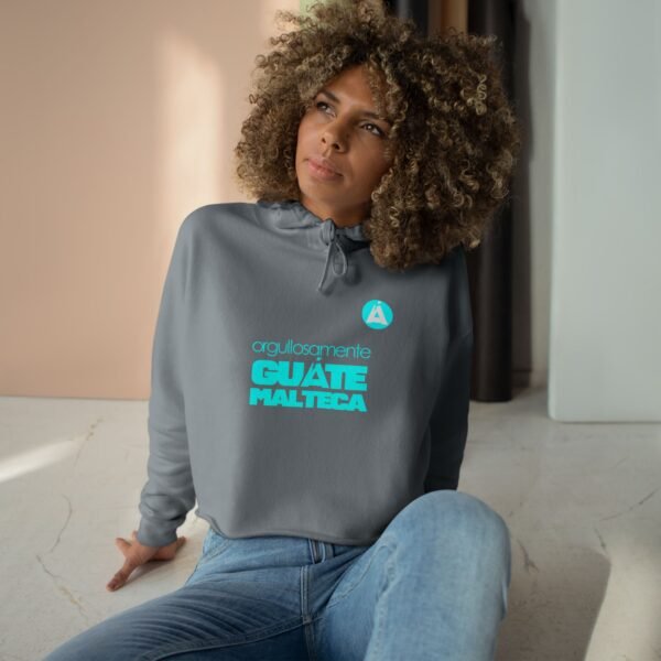 Sudadera corta con capucha de GUATE, estilo moderno y desenfadado, ideal para salidas o para relajarse en casa.
