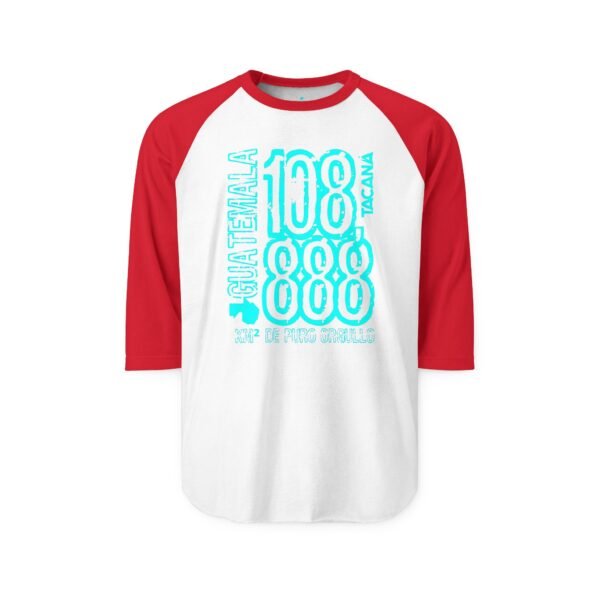 Una camisa unisex de manga tres cuartos inspirada en Guatemala, su estilo deportivo una excelente adición al guardarropa.
