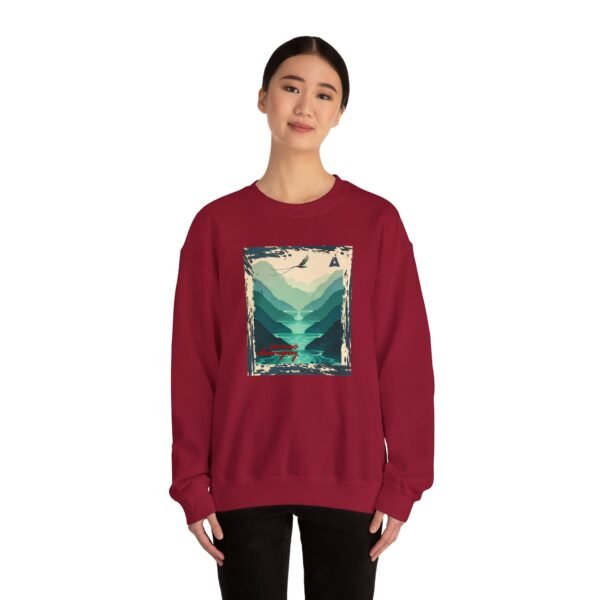 Sudadera unisex inspirada en la naturaleza de Semuc Champey, perfecta para los amantes de la moda.
