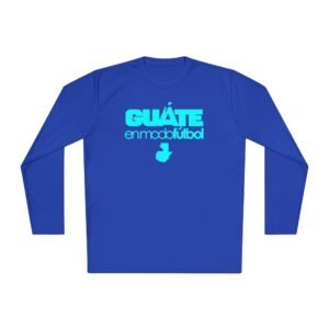 Camiseta unisex ligera manga larga espíritu guatemalteco perfecta para cualquier aficionado al fútbol.