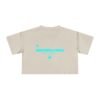 Chic Women's Crop Tee with Turquoise Geometric Design, Stylish Summer Top, Trendy Women's Tee, Casual Wear, Perfect for Festivals, Gifts