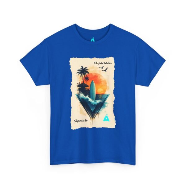 Vive un ambiente tropical con esta camiseta Sunset, unisex, perfecta para los amantes de la playa.