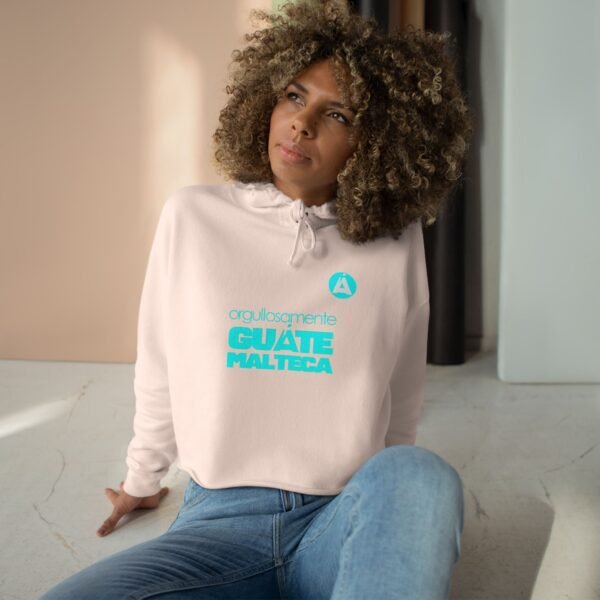 Sudadera corta con capucha de GUATE, estilo moderno y desenfadado, ideal para salidas o para relajarse en casa.