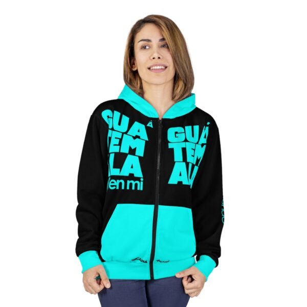 Unisex Zip Hoodie - Guatemala Style, Colorful AOP Design, Perfect Gift for Travelers, Casual Wear, Streetwear, Cultural Pride