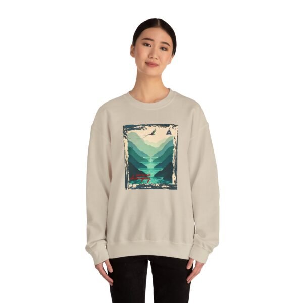 Sudadera unisex inspirada en la naturaleza de Semuc Champey, perfecta para los amantes de la moda.