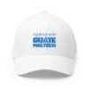Elegante gorra bordada cerrada para cualquier ocasión.