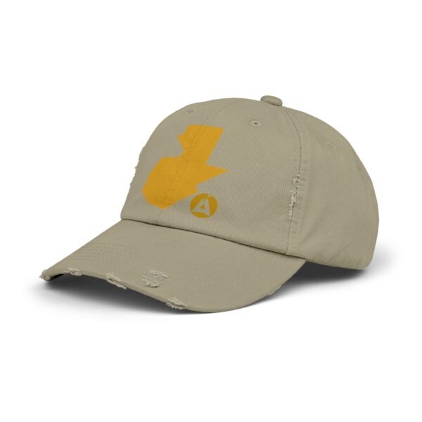Gorra unisex desgastada y diseño de GUATE, perfecta para aventuras al aire libre.