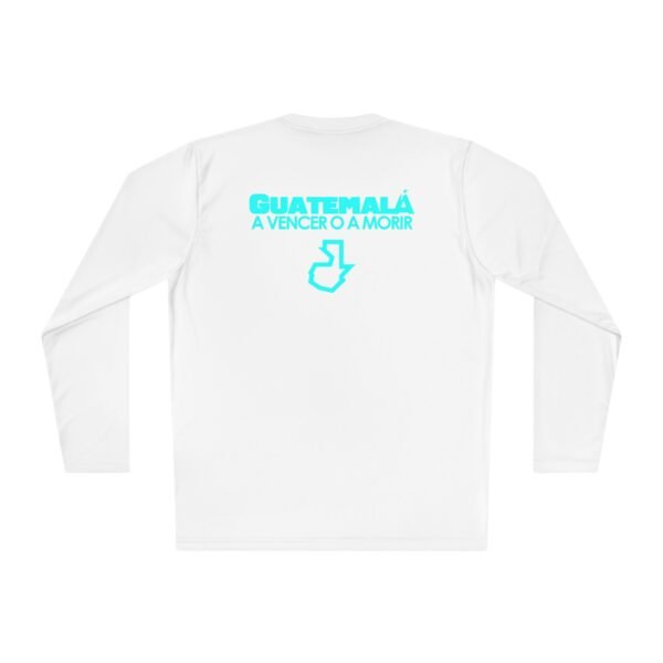 Camiseta unisex ligera manga larga espíritu guatemalteco perfecta para cualquier aficionado al fútbol.