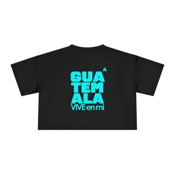 Chic Women's Crop Tee with Turquoise Geometric Design, Stylish Summer Top, Trendy Women's Tee, Casual Wear, Perfect for Festivals, Gifts