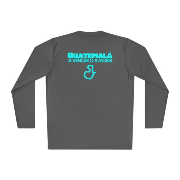 Camiseta unisex ligera manga larga espíritu guatemalteco perfecta para cualquier aficionado al fútbol.