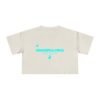 Chic Women's Crop Tee with Turquoise Geometric Design, Stylish Summer Top, Trendy Women's Tee, Casual Wear, Perfect for Festivals, Gifts